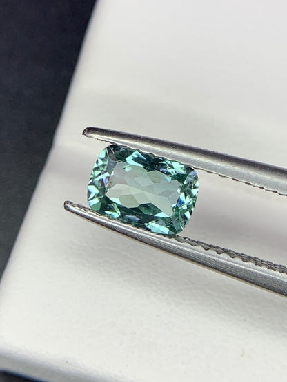 Natural Indicolite Tourmaline 1.00 Carat 7x5 MM Cushion Shape Faceted Gemstone