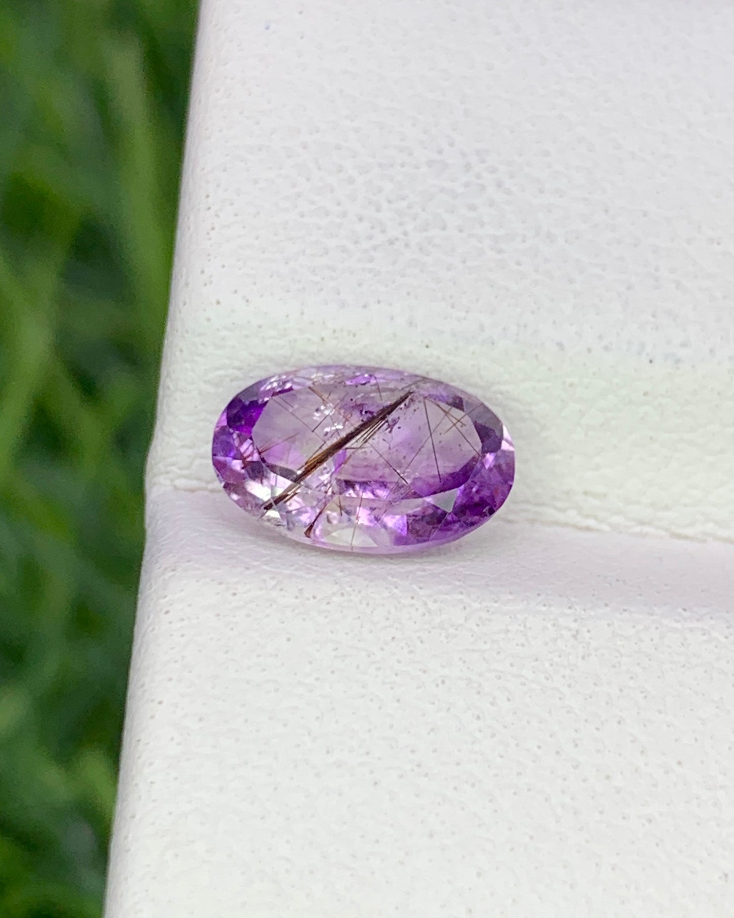 Natural Super Seven 1.05 Carat 8.5x5.7 MM Oval Shape Faceted Gemstone with 7 Crystals Healing Stone Seven Chakra Melody Stone