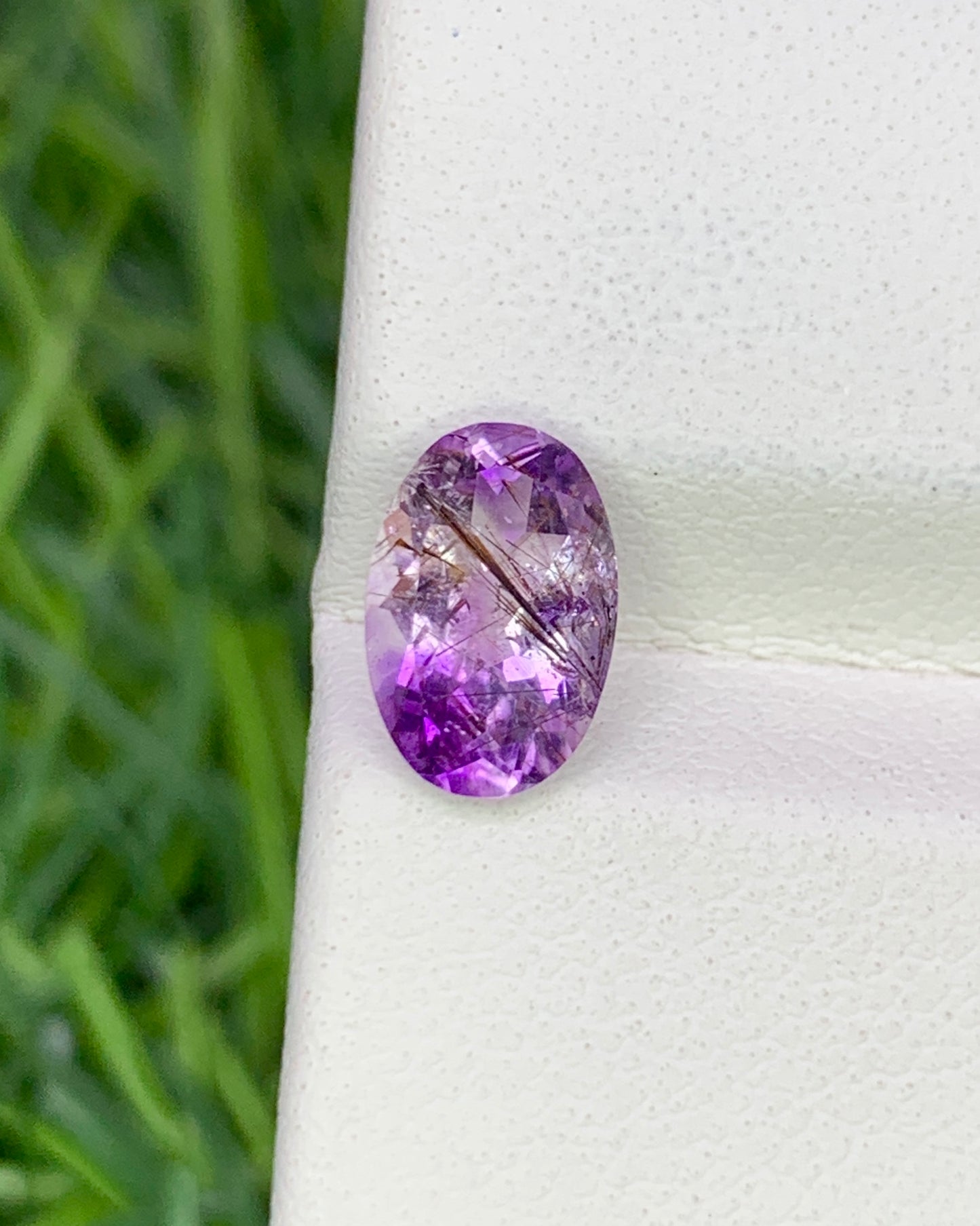 Natural Super Seven 1.05 Carat 8.5x5.7 MM Oval Shape Faceted Gemstone with 7 Crystals Healing Stone Seven Chakra Melody Stone