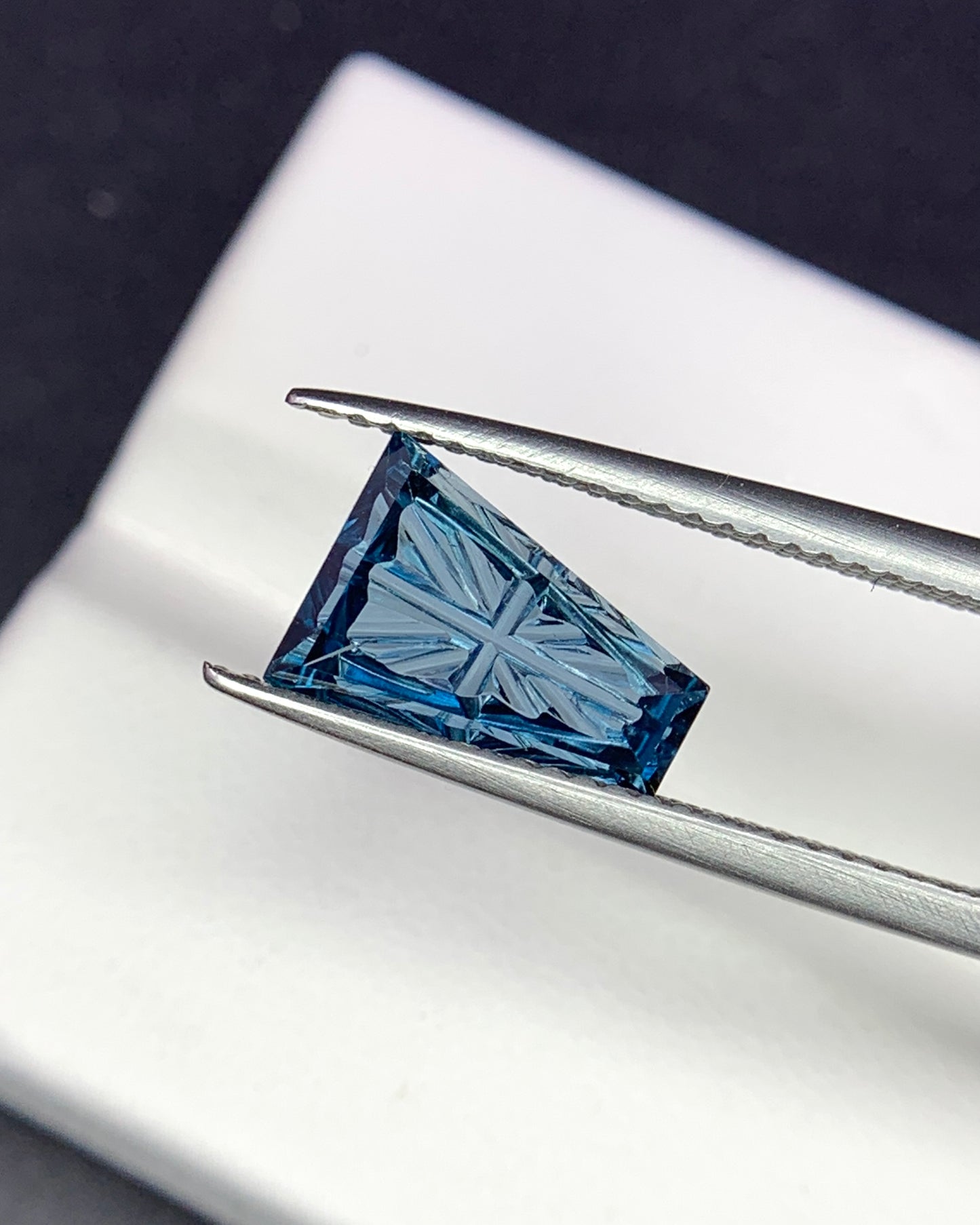 Natural London Blue Topaz 2.07 Carat 10.4x7.4 MM Fancy Shape Starbrite Cut Faceted Gemstone 