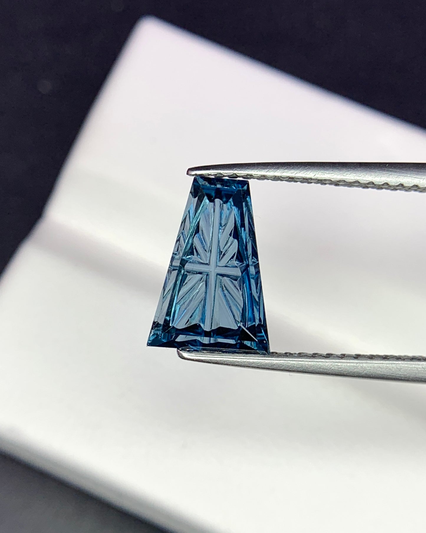 Natural London Blue Topaz 2.07 Carat 10.4x7.4 MM Fancy Shape Starbrite Cut Faceted Gemstone 