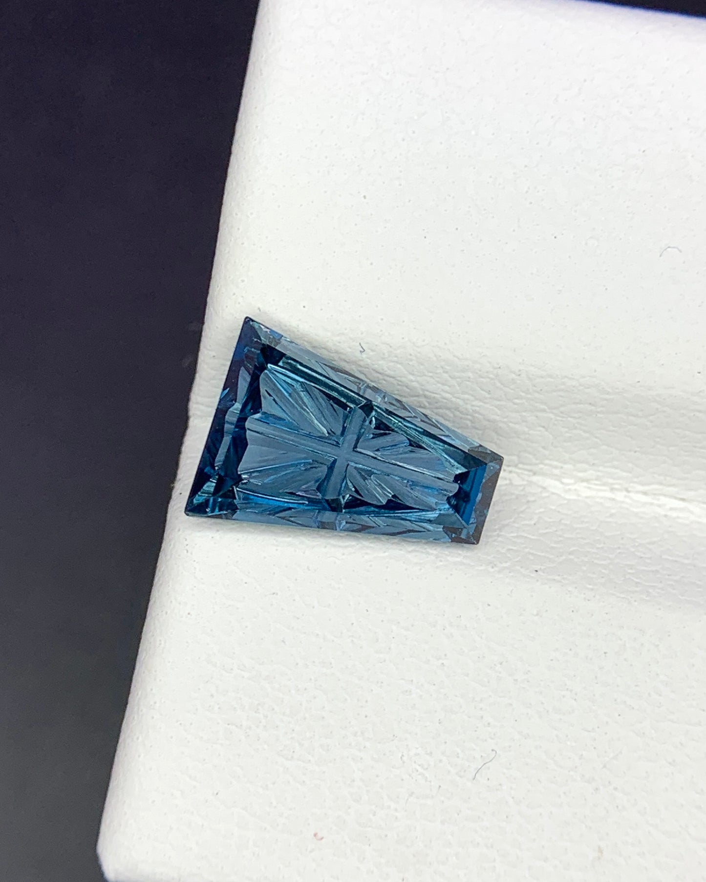 Natural London Blue Topaz 2.07 Carat 10.4x7.4 MM Fancy Shape Starbrite Cut Faceted Gemstone 