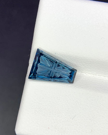 Natural London Blue Topaz 2.07 Carat 10.4x7.4 MM Fancy Shape Starbrite Cut Faceted Gemstone 