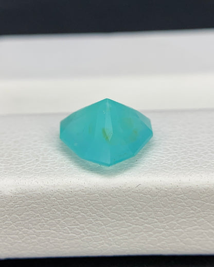 Natural Seafoam Peruvian Opal 1.47 Carat 9x9 MM Fancy Trillion Shape Faceted Gemstone