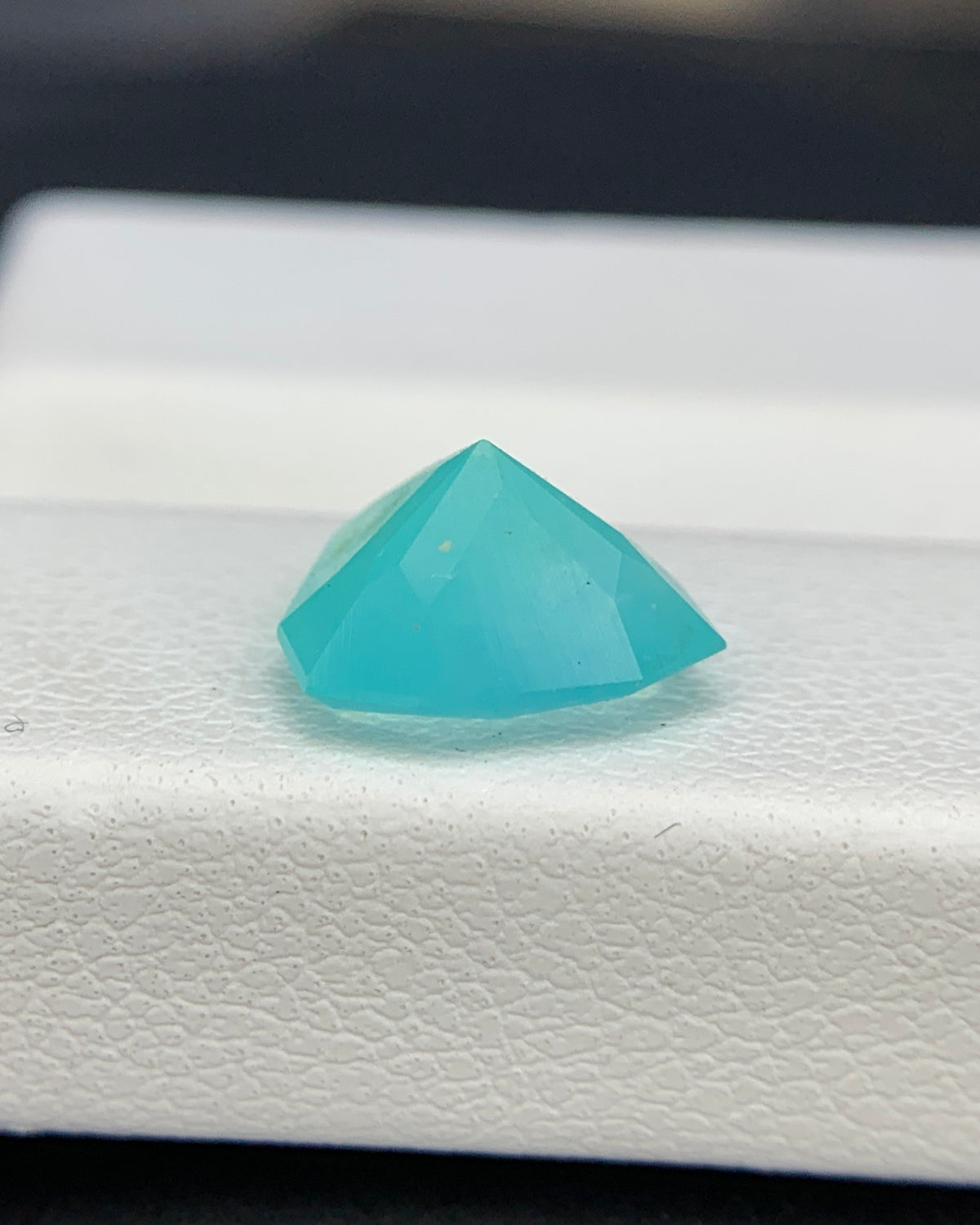 Natural Seafoam Peruvian Opal 1.47 Carat 9x9 MM Fancy Trillion Shape Faceted Gemstone