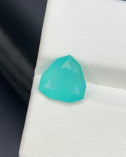 Natural Seafoam Peruvian Opal 1.47 Carat 9x9 MM Fancy Trillion Shape Faceted Gemstone