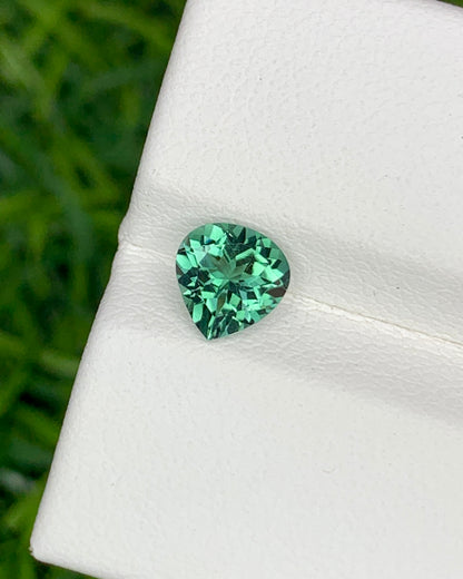 Natural Indicolite Tourmaline 0.79 Carat 6.2x6 MM Heart Shape Faceted Gemstone