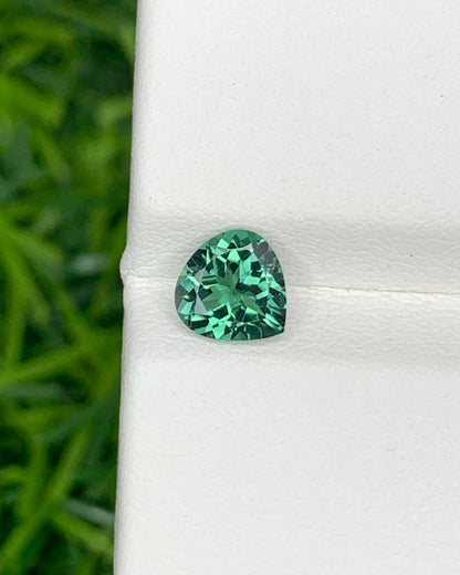 Natural Indicolite Tourmaline 0.79 Carat 6.2x6 MM Heart Shape Faceted Gemstone