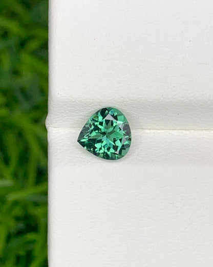 Natural Indicolite Tourmaline 0.79 Carat 6.2x6 MM Heart Shape Faceted Gemstone