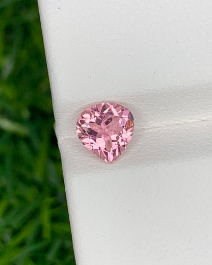 Natural Pink Tourmaline 0.82 Carat 6x6 MM Heart Shape Faceted Gemstone