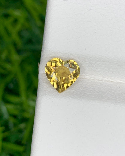 Natural Chrysoberyl 0.69 Carat 5.9x5.8 MM Heart Shape Faceted Gemstone