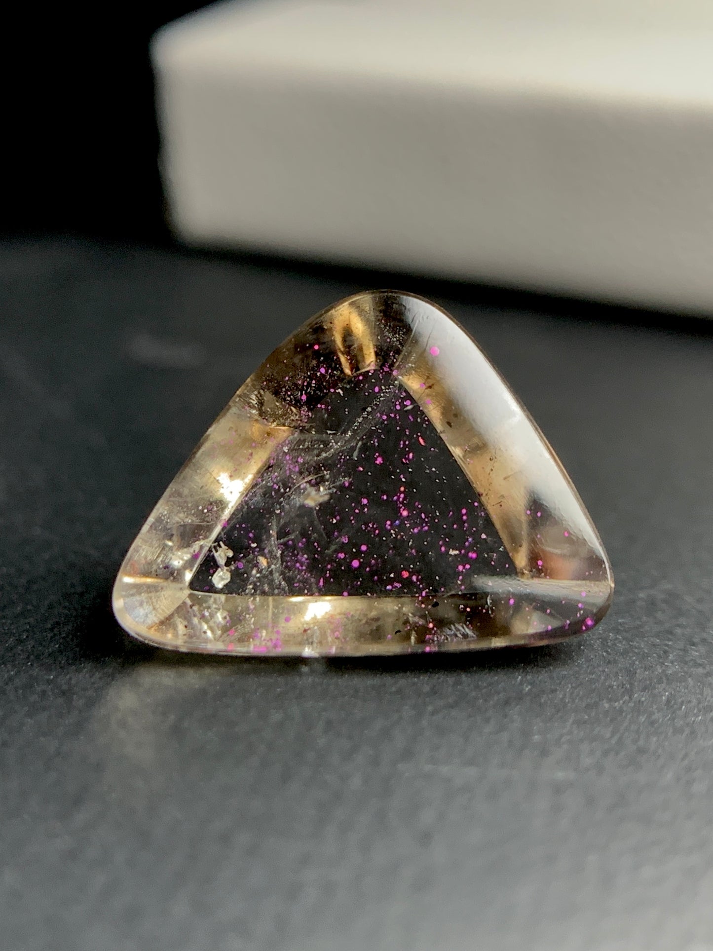 Natural Rare Pink Fire Quartz 3.84 Carat 13.3x10x4.2 MM Freeform Shape Covellite Quartz Gemstone from Brazil 
