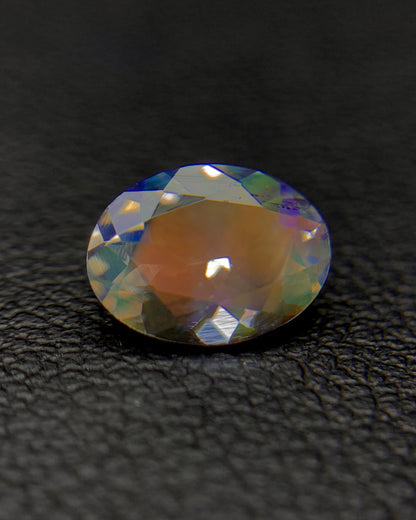 Natural Multi Fire Rainbow Moonstone 0.86 Carat 7.7x5.8 MM Oval Shape Faceted Gemstone from Madagascar