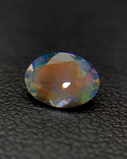 Natural Multi Fire Rainbow Moonstone 0.86 Carat 7.7x5.8 MM Oval Shape Faceted Gemstone from Madagascar