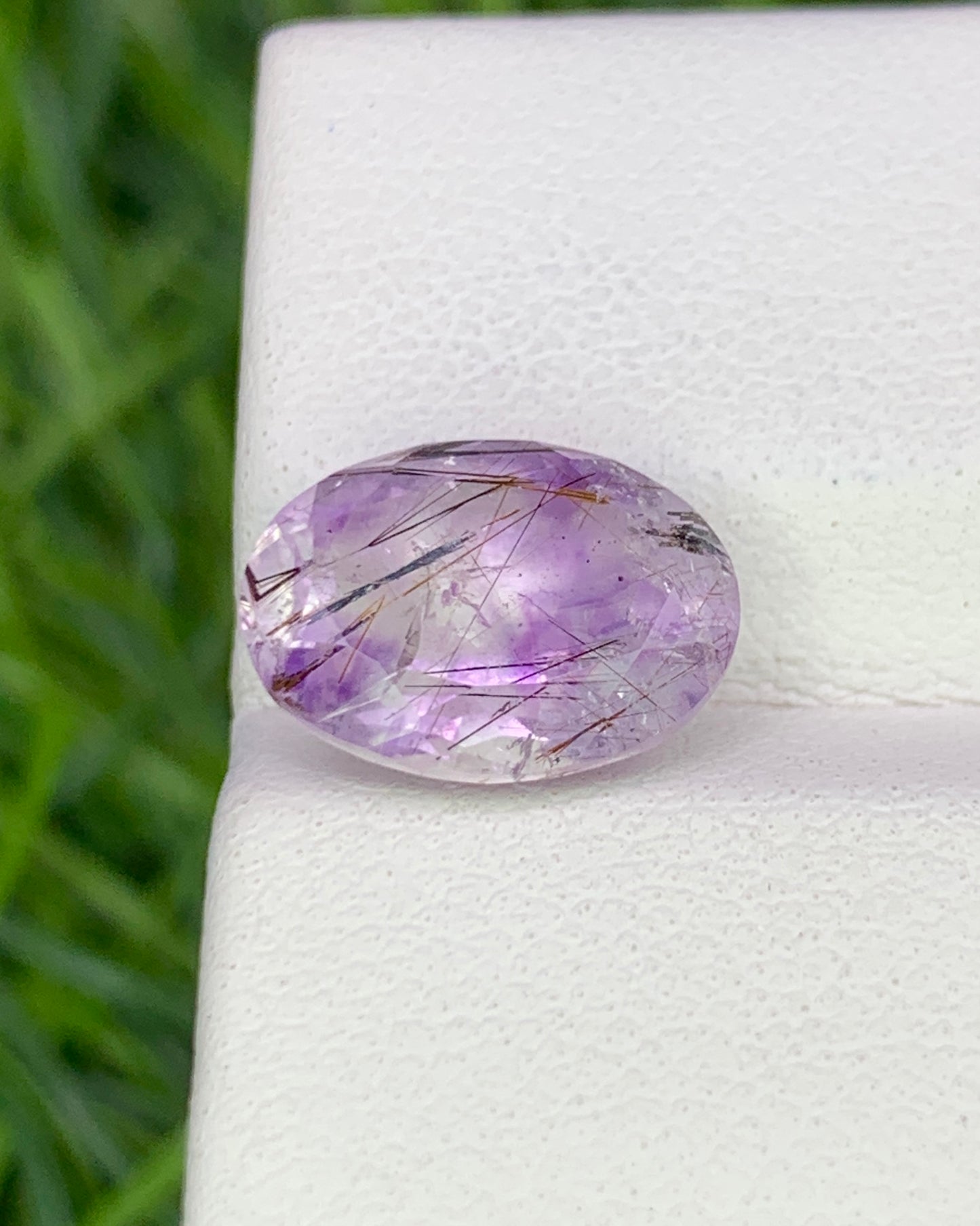 Natural Super Seven 2.86 Carat 10.8x8 MM Oval Shape Faceted Gemstone with 7 Crystals Healing Stone Seven Chakra Melody Stone