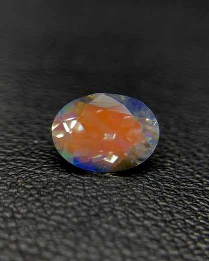 Natural Multi Fire Rainbow Moonstone 1.14 Carat 8x5.9 MM Oval Shape Faceted Gemstone