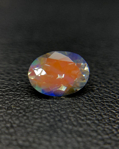 Natural Multi Fire Rainbow Moonstone 1.14 Carat 8x5.9 MM Oval Shape Faceted Gemstone