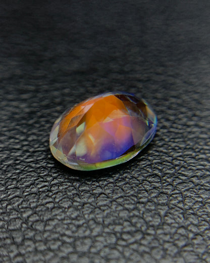 Natural Multi Fire Rainbow Moonstone 1.14 Carat 8x5.9 MM Oval Shape Faceted Gemstone
