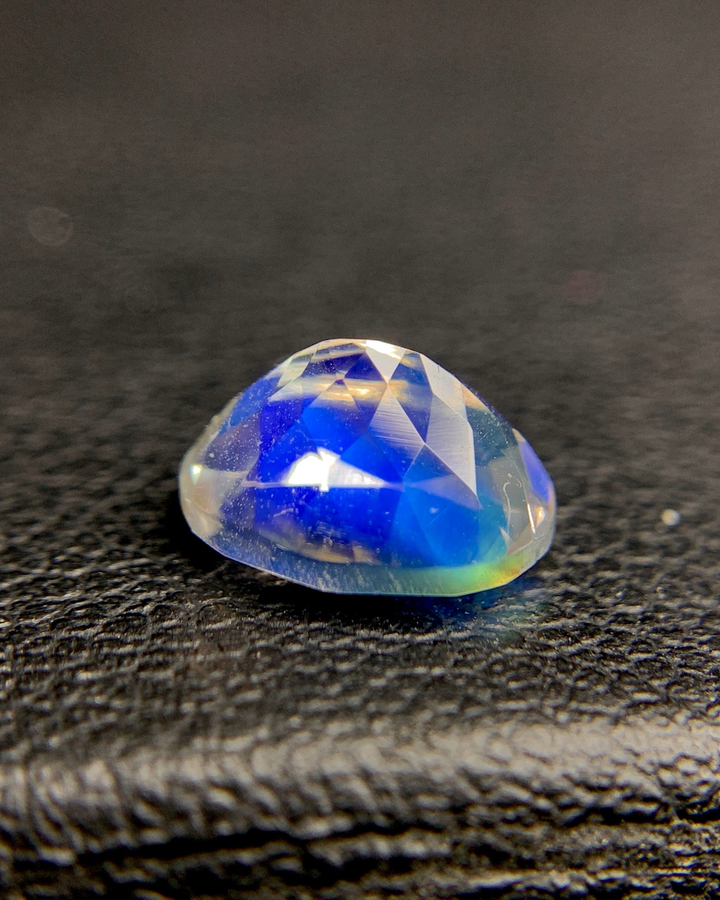 Natural Multi Fire Rainbow Moonstone 1.40 Carat 8.1x6.2 MM Oval Shape Faceted Gemstone from Madagascar