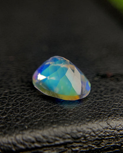 Natural Multi Fire Rainbow Moonstone 1.40 Carat 8.1x6.2 MM Oval Shape Faceted Gemstone from Madagascar