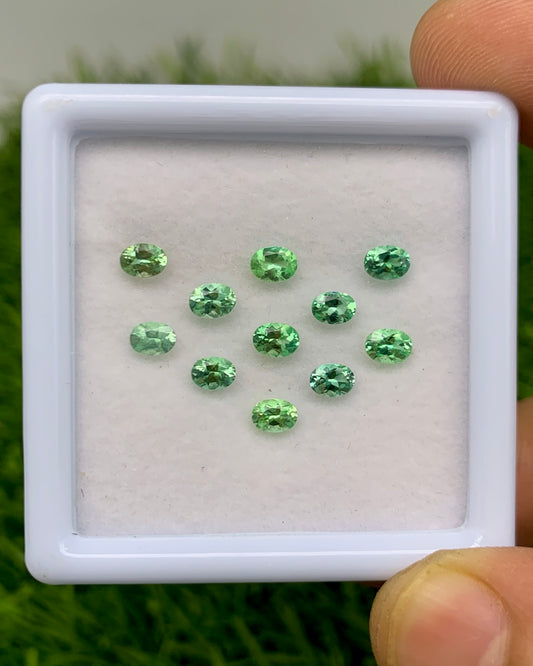 Natural Rare Kornerupine Lot 1.92 Carat 4x3 MM Oval Shape Faceted Gemstone 11 Piece Lot