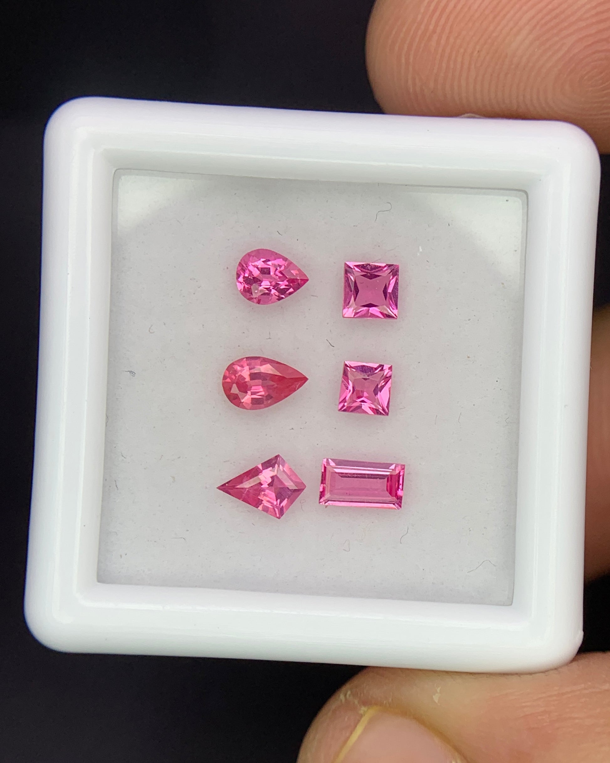 Natural Pink Spinel Lot 0.93 Carat Mix Size Mix Shape Faceted Gemstone 6 Piece Lot 
