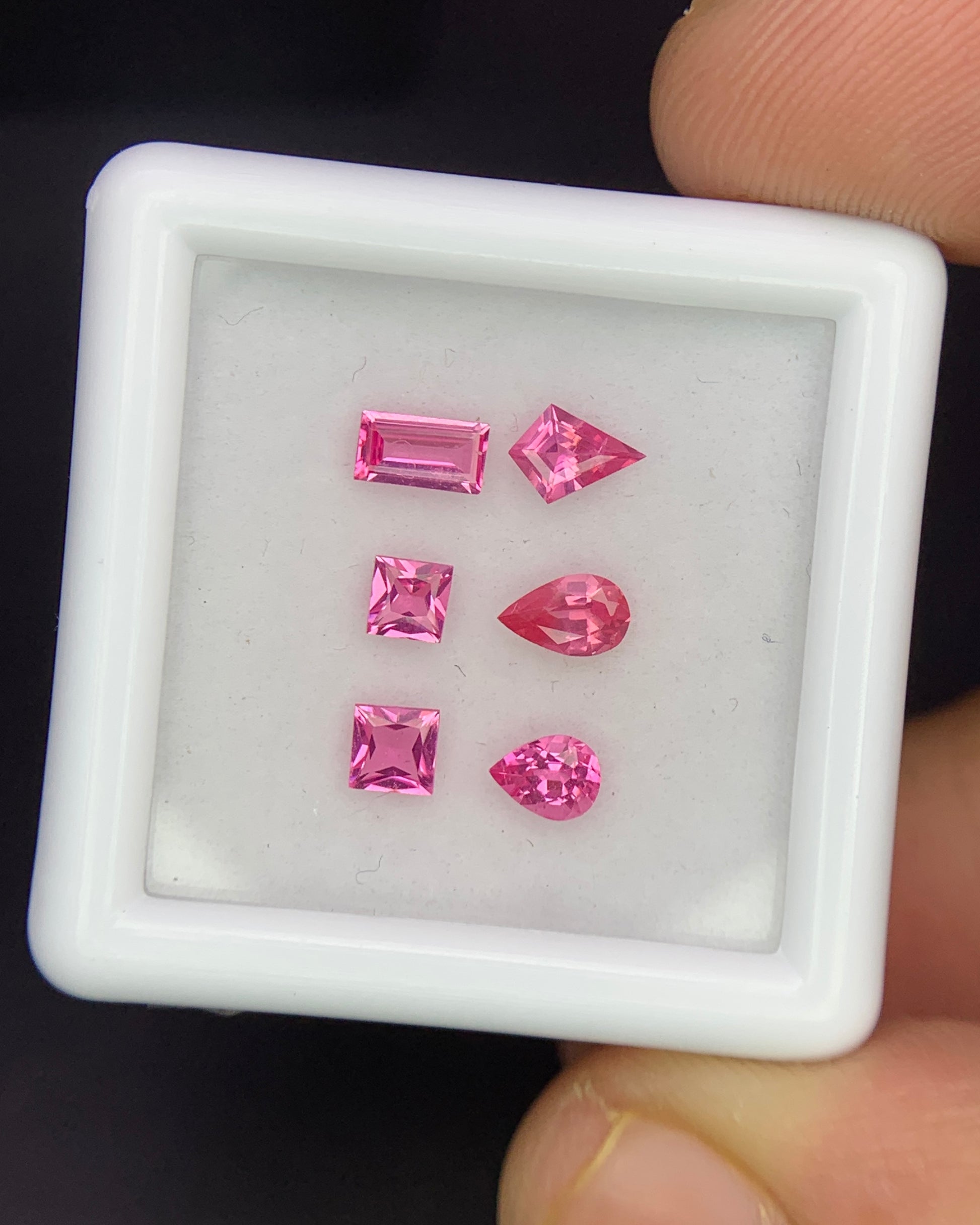Natural Pink Spinel Lot 0.93 Carat Mix Size Mix Shape Faceted Gemstone 6 Piece Lot 