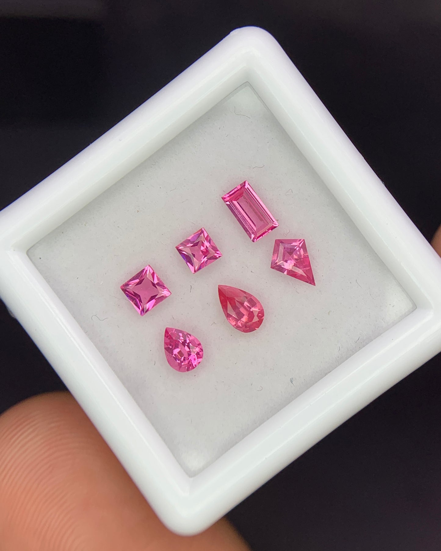 Natural Pink Spinel Lot 0.93 Carat Mix Size Mix Shape Faceted Gemstone 6 Piece Lot 