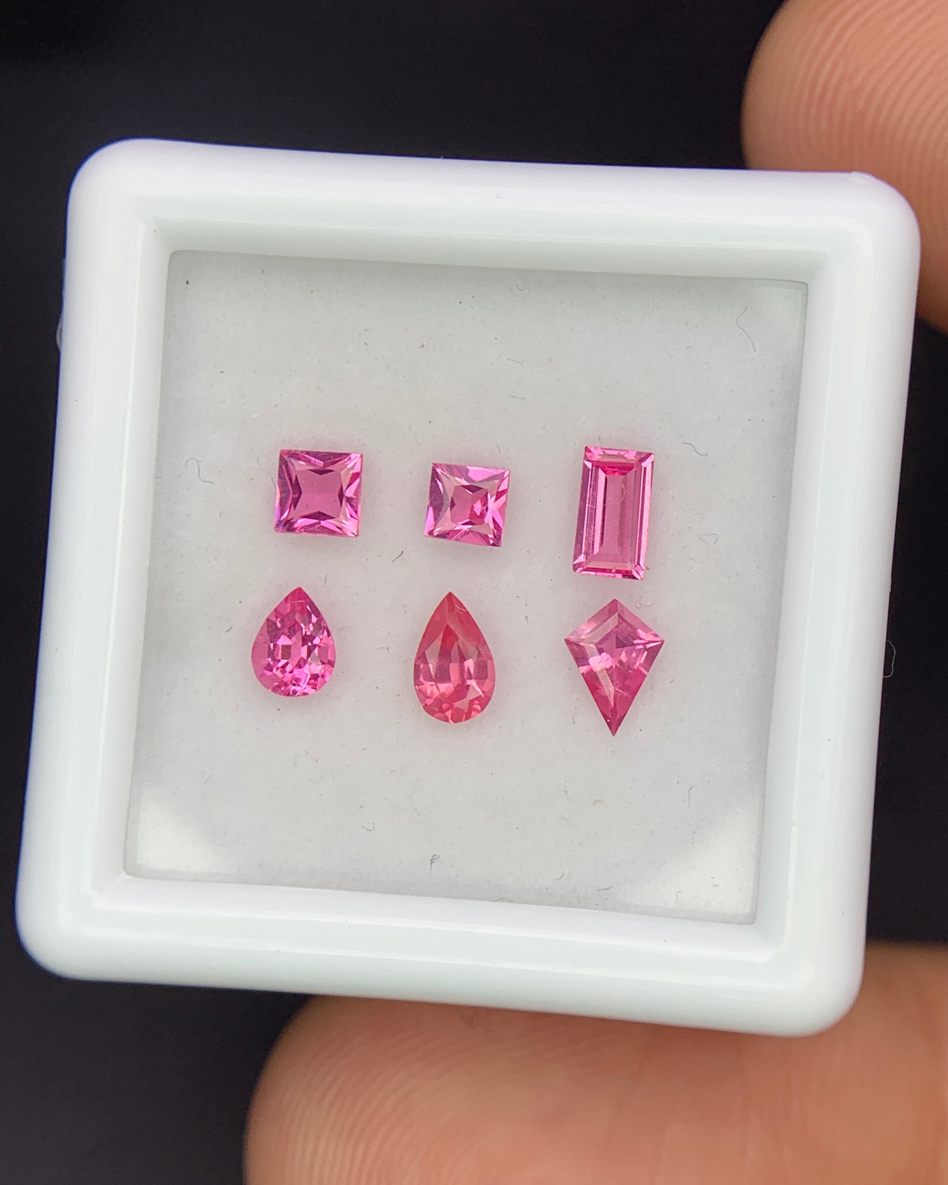 Natural Pink Spinel Lot 0.93 Carat Mix Size Mix Shape Faceted Gemstone 6 Piece Lot 
