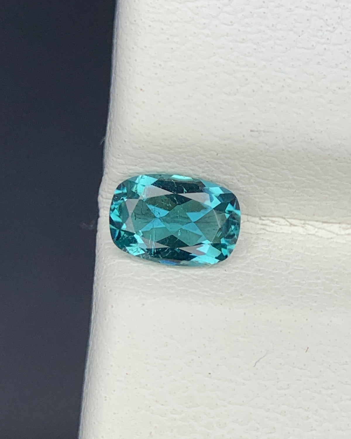 Natural Namibian Neon Tourmaline 0.47 Carat 6x4 MM Cushion Shape Faceted Gemstone