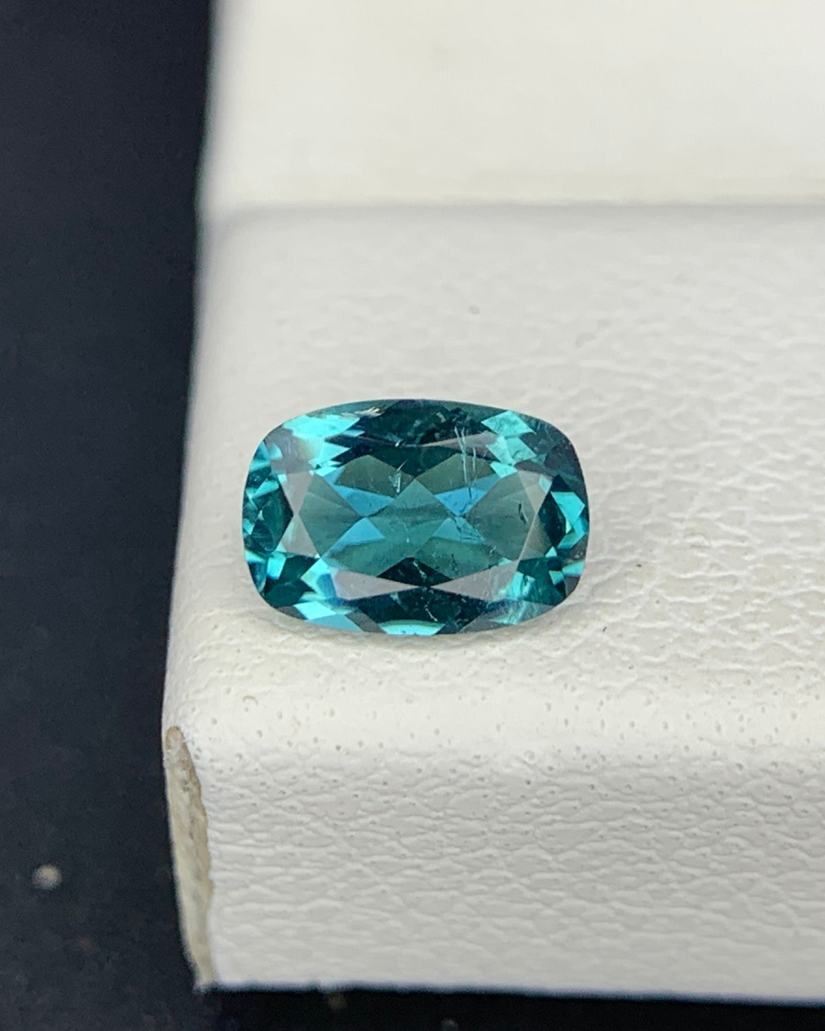 Natural Namibian Neon Tourmaline 0.47 Carat 6x4 MM Cushion Shape Faceted Gemstone
