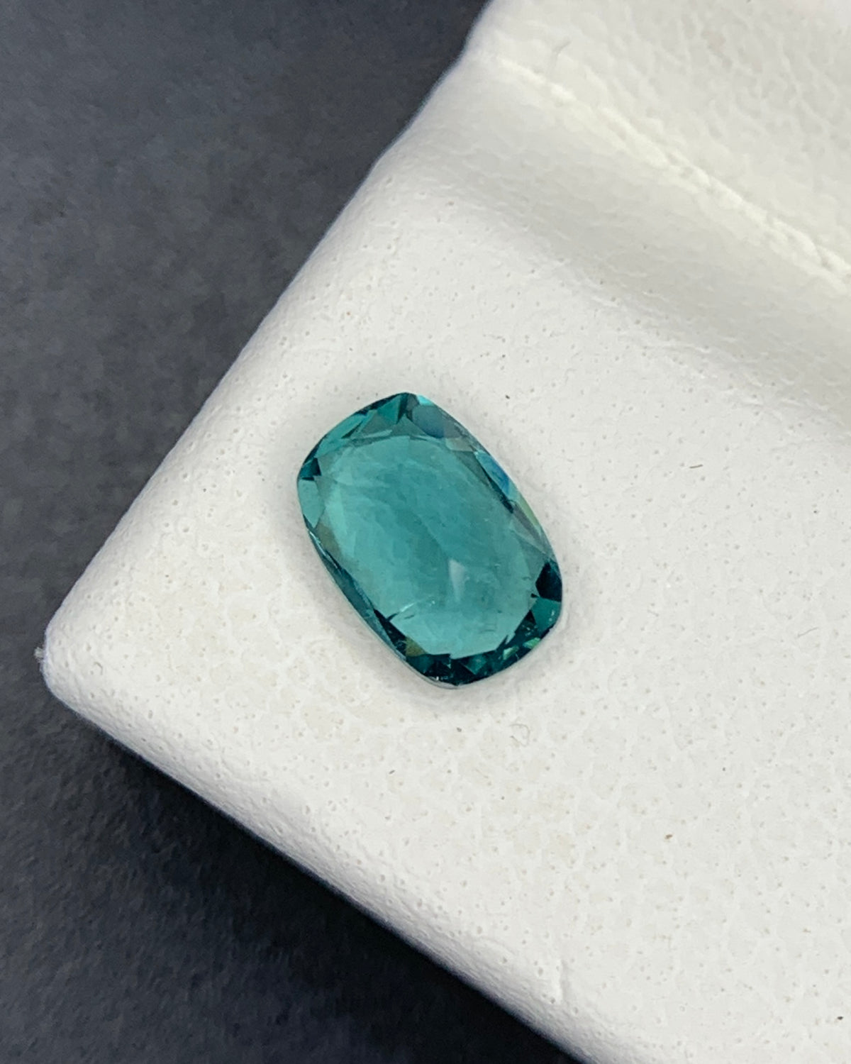 Natural Namibian Neon Tourmaline 0.47 Carat 6x4 MM Cushion Shape Faceted Gemstone