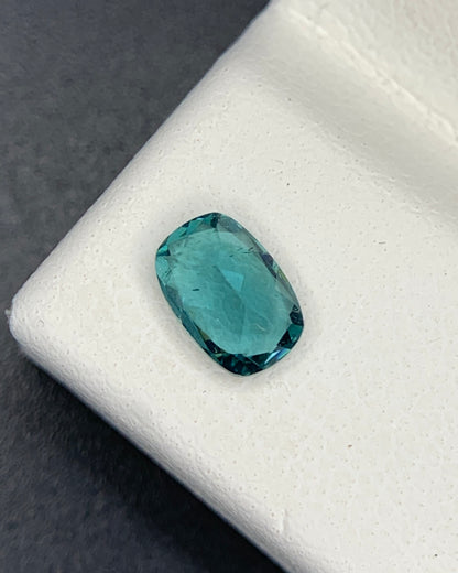 Natural Namibian Neon Tourmaline 0.47 Carat 6x4 MM Cushion Shape Faceted Gemstone