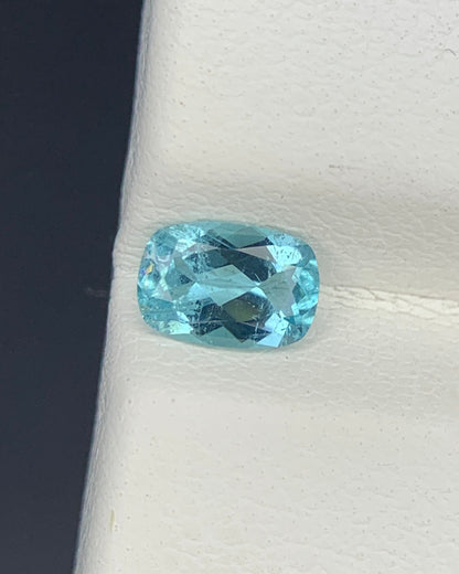 Natural Indicolite Tourmaline 0.47 Carat 6x4 MM Cushion Shape Faceted Gemstone