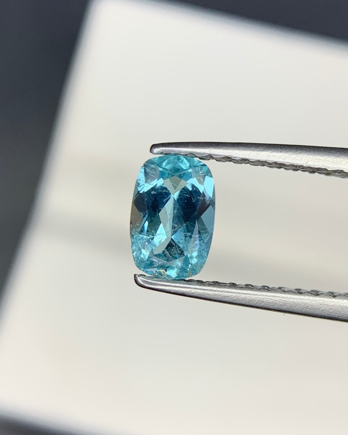Natural Indicolite Tourmaline 0.47 Carat 6x4 MM Cushion Shape Faceted Gemstone