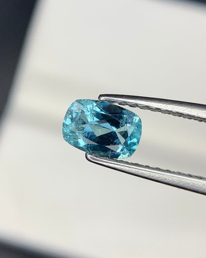 Natural Indicolite Tourmaline 0.47 Carat 6x4 MM Cushion Shape Faceted Gemstone