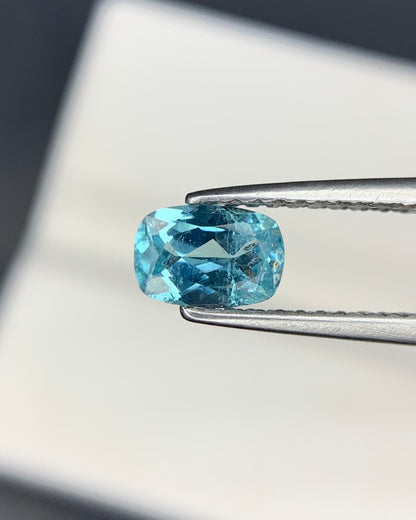 Natural Indicolite Tourmaline 0.47 Carat 6x4 MM Cushion Shape Faceted Gemstone