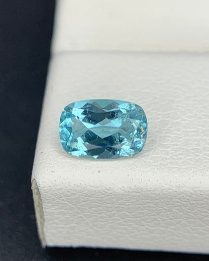 Natural Indicolite Tourmaline 0.47 Carat 6x4 MM Cushion Shape Faceted Gemstone