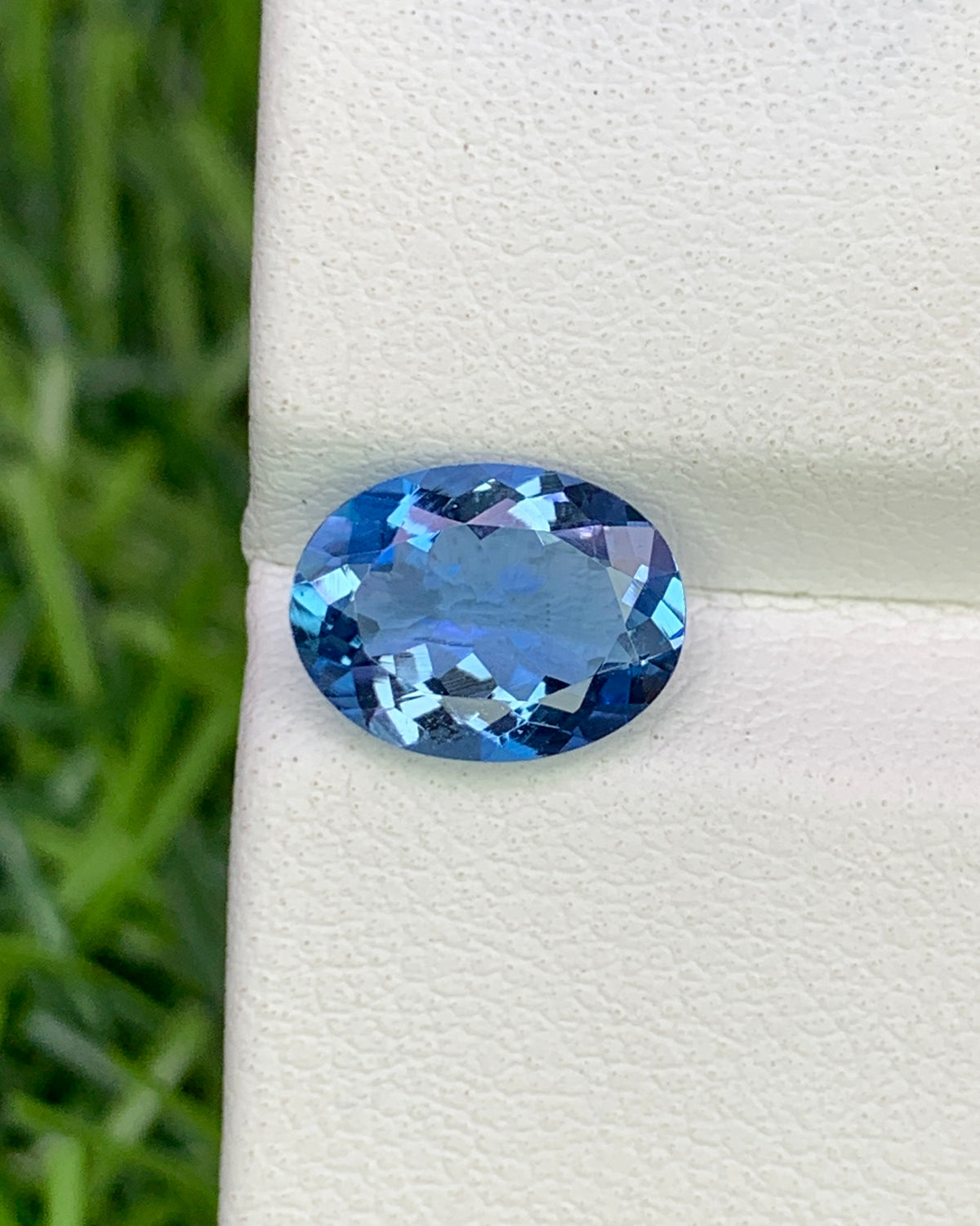 Natural Santa Maria Aquamarine 1.59 Carat 9x7 MM Oval Shape Faceted Gemstone