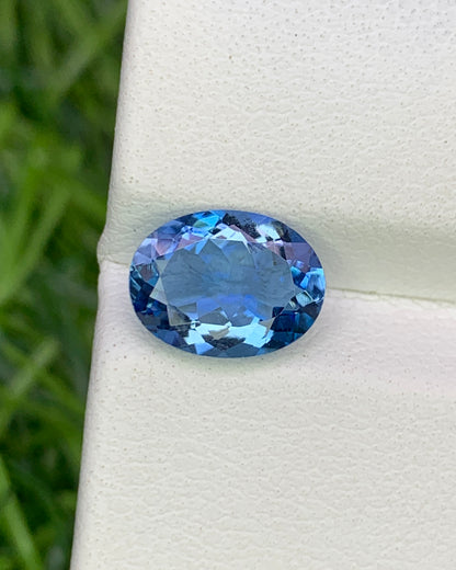 Natural Santa Maria Aquamarine 1.59 Carat 9x7 MM Oval Shape Faceted Gemstone