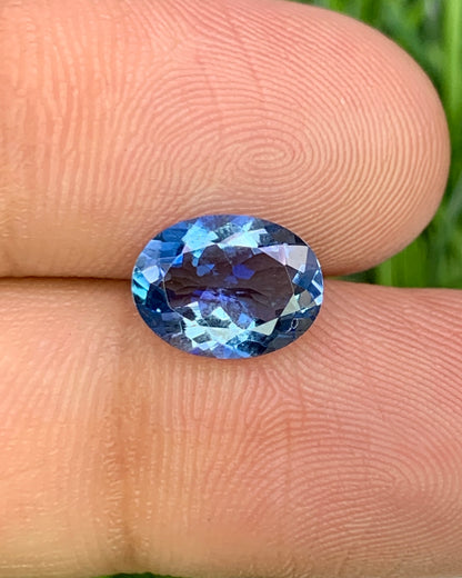 Natural Santa Maria Aquamarine 1.59 Carat 9x7 MM Oval Shape Faceted Gemstone