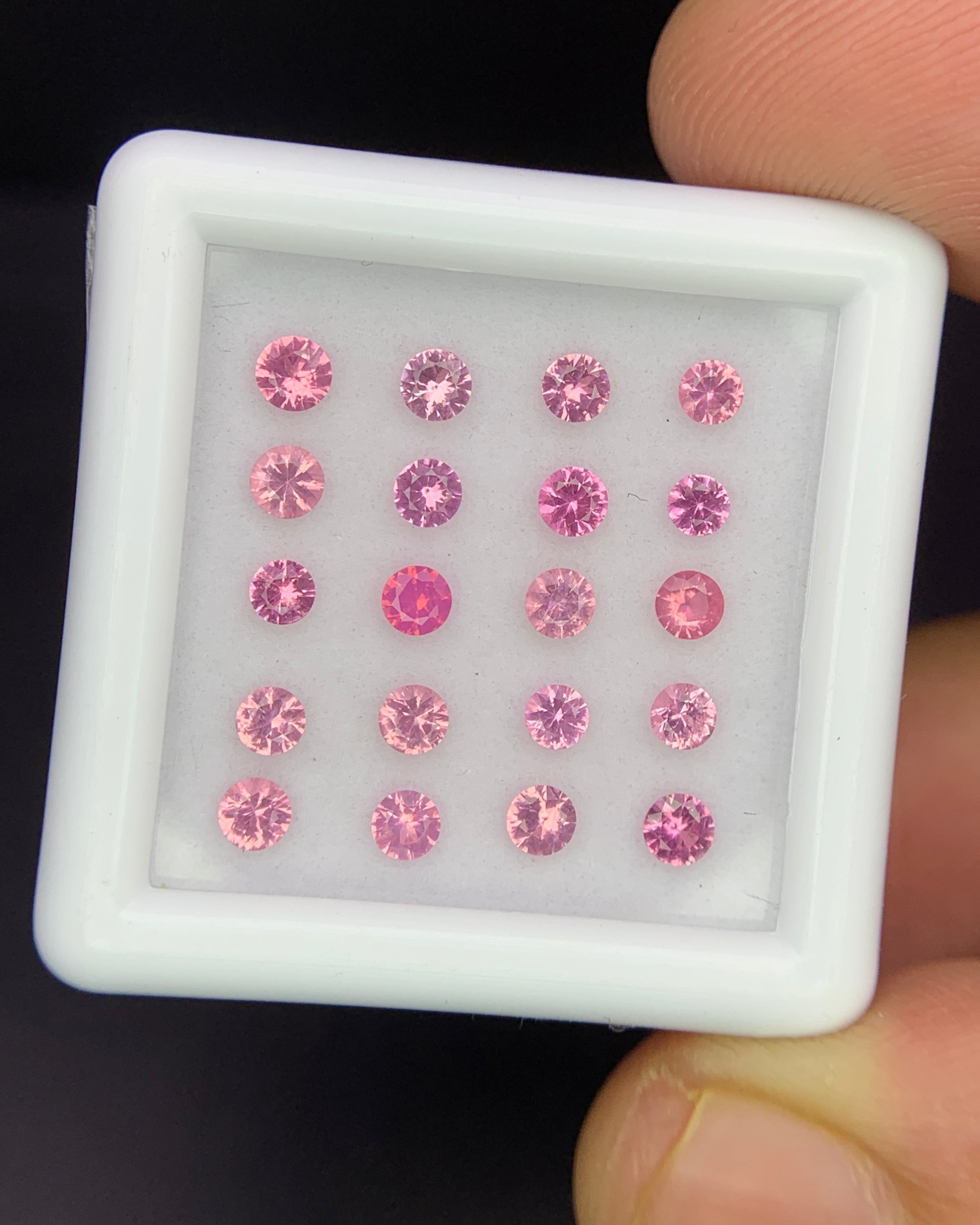 Natural Pink Spinel Lot 1.19 Carat 2.5x2.5 MM Round Shape Diamond Cut Faceted Gemstone 20 Piece Lot (Copy)