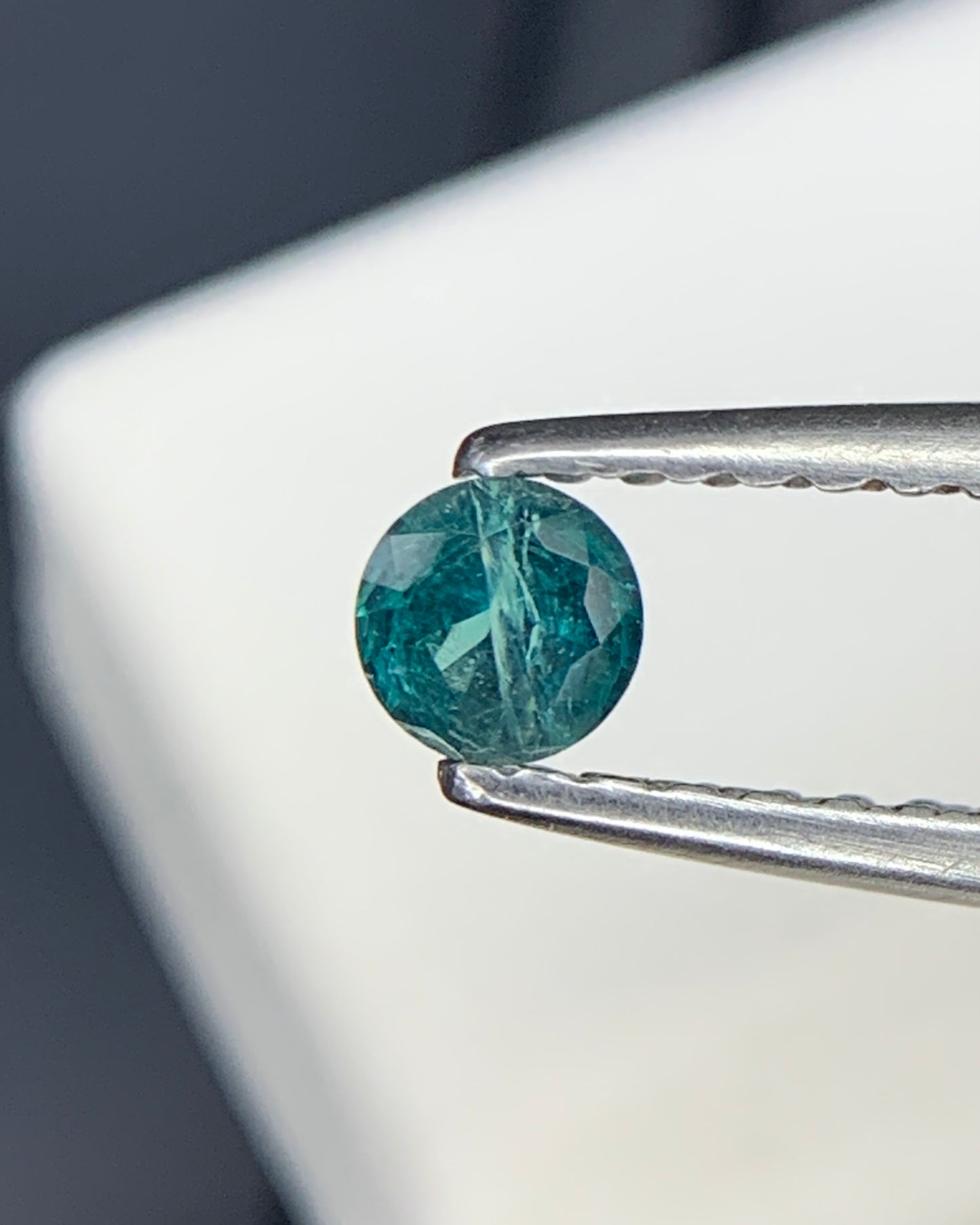 Natural Rare Grandidierite 0.10 Carat 3.3x3.3 MM Round Shape Faceted Gemstone