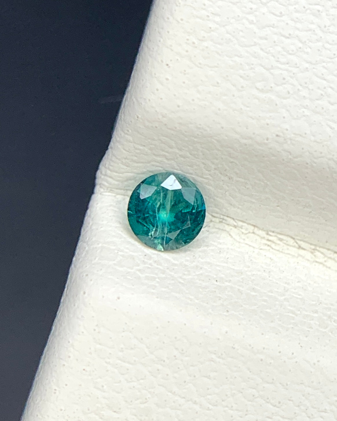 Natural Rare Grandidierite 0.10 Carat 3.3x3.3 MM Round Shape Faceted Gemstone