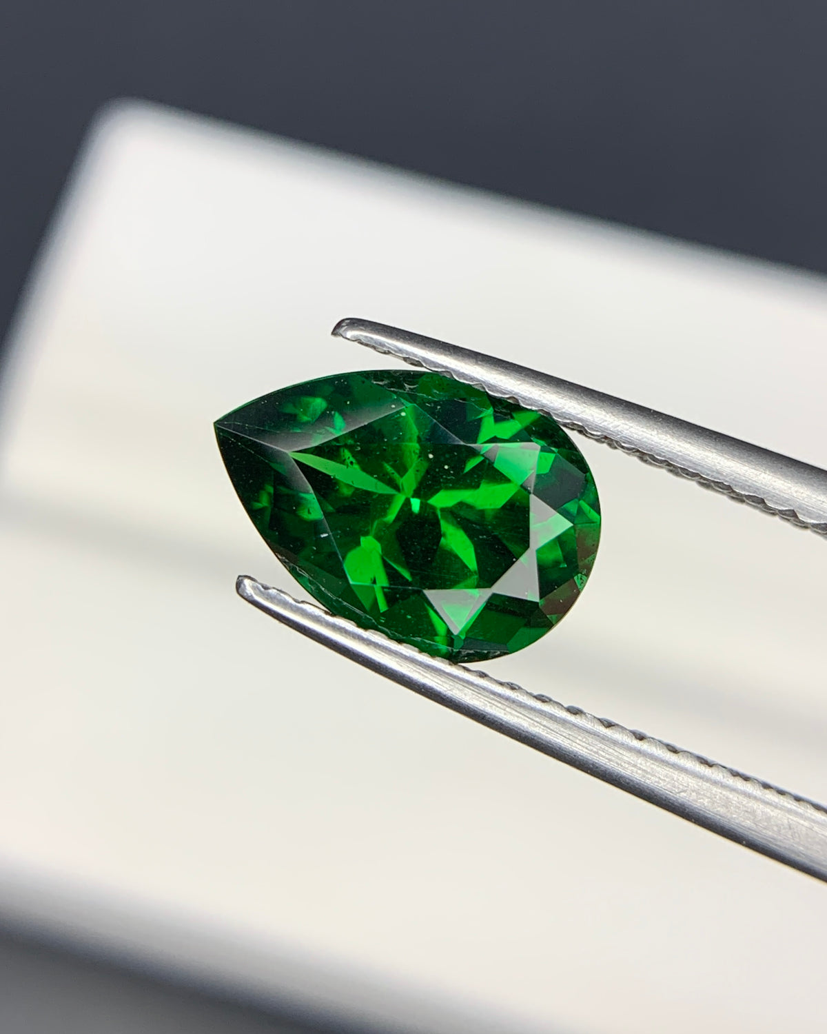 Natural Tsavorite 2.08 Carat 10x7 MM Pear Shape Faceted Gemstone