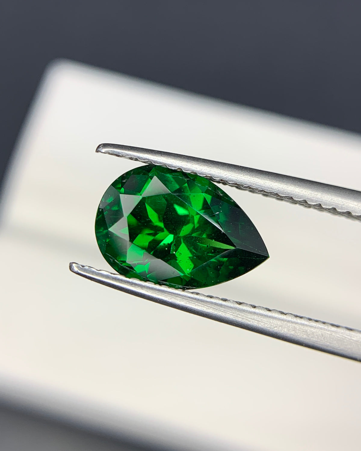 Natural Tsavorite 2.08 Carat 10x7 MM Pear Shape Faceted Gemstone