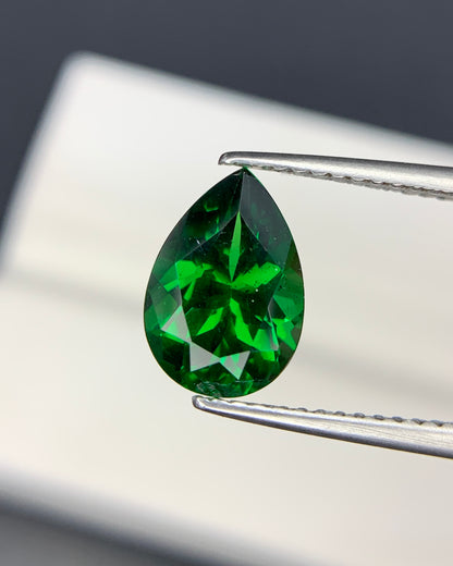 Natural Tsavorite 2.08 Carat 10x7 MM Pear Shape Faceted Gemstone