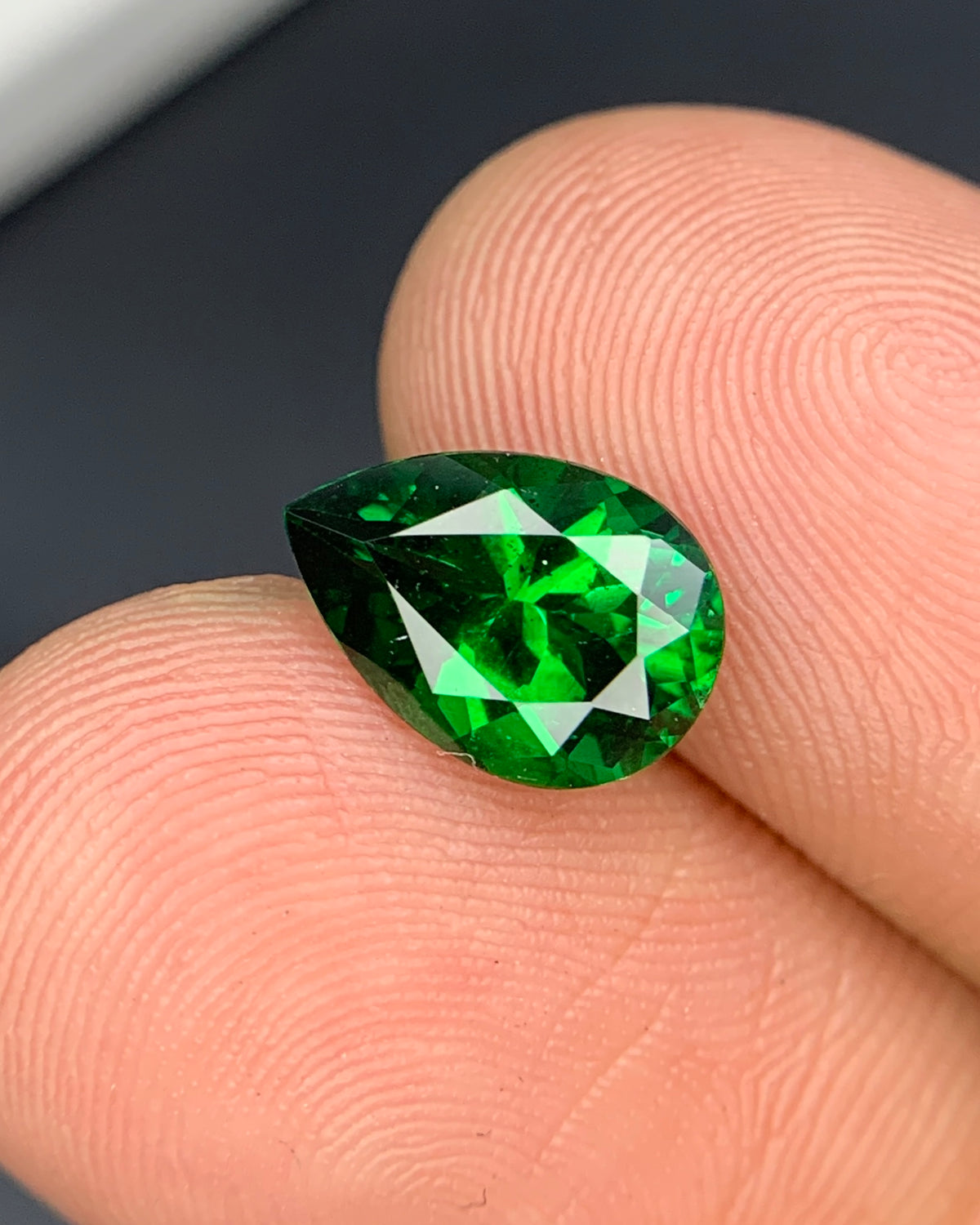 Natural Tsavorite 2.08 Carat 10x7 MM Pear Shape Faceted Gemstone