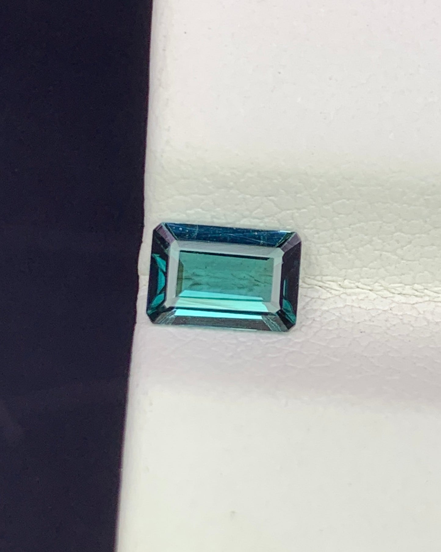 Natural Indicolite Tourmaline 0.52 Carat 6x4 MM Octagon Shape Faceted Gemstone
