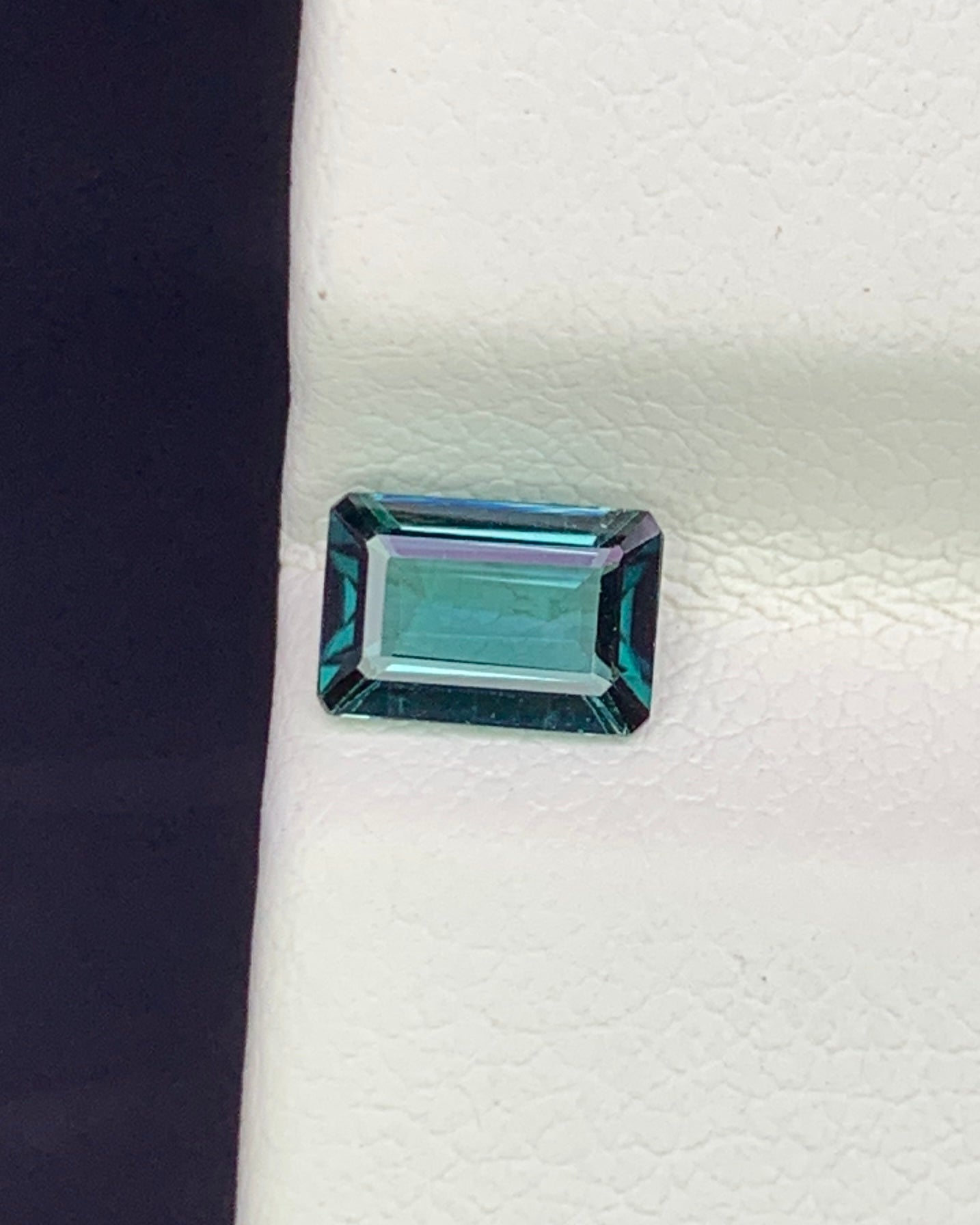 Natural Indicolite Tourmaline 0.52 Carat 6x4 MM Octagon Shape Faceted Gemstone